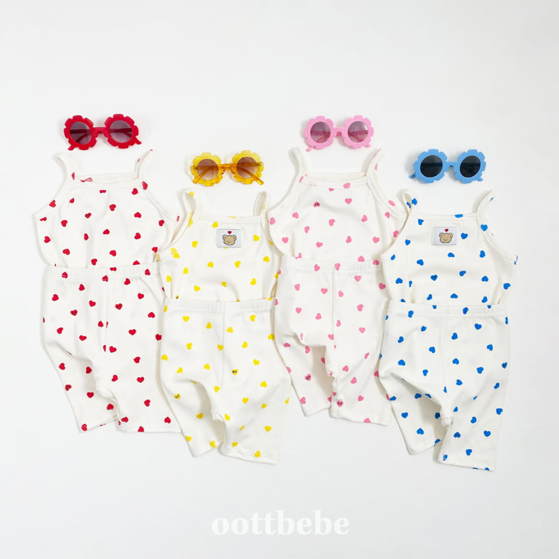 Oott Bebe - Korean Baby Fashion - #babyfashion - Otti Heart Sleeveless Easywear