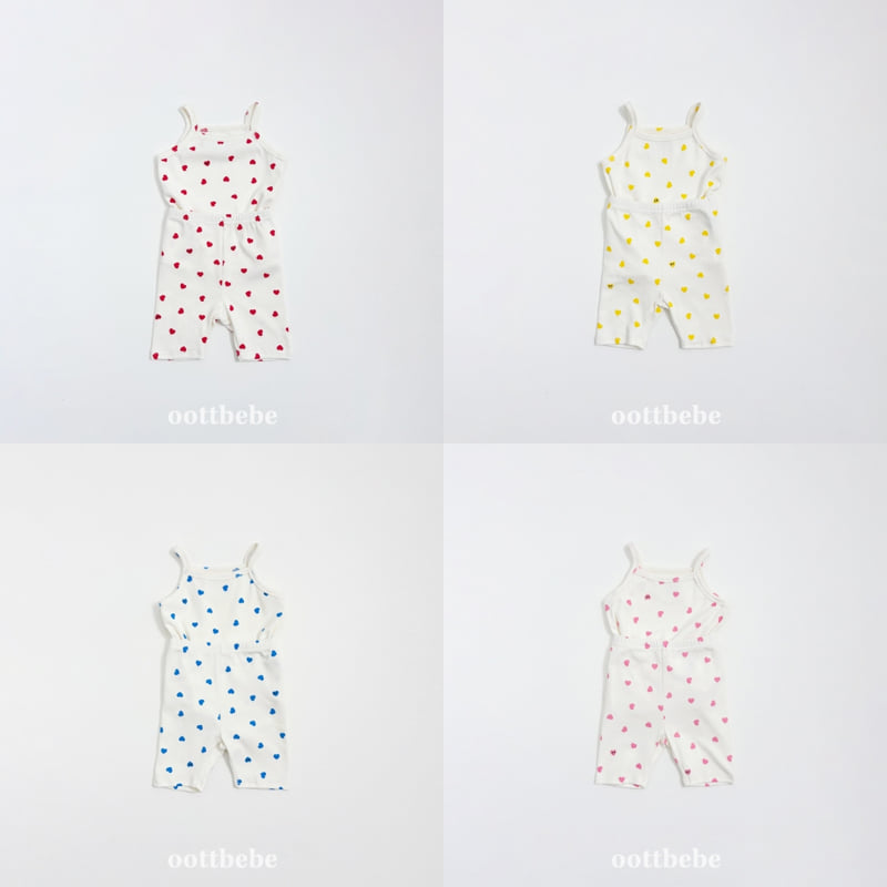 Oott Bebe - Korean Baby Fashion - #babyoutfit - Otti Heart Sleeveless Easywear - 8