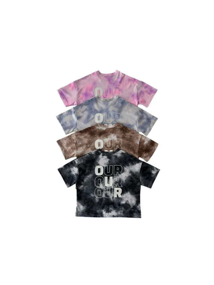 Our - Korean Children Fashion - #discoveringself - Tie-Dye Logo Tee - 3