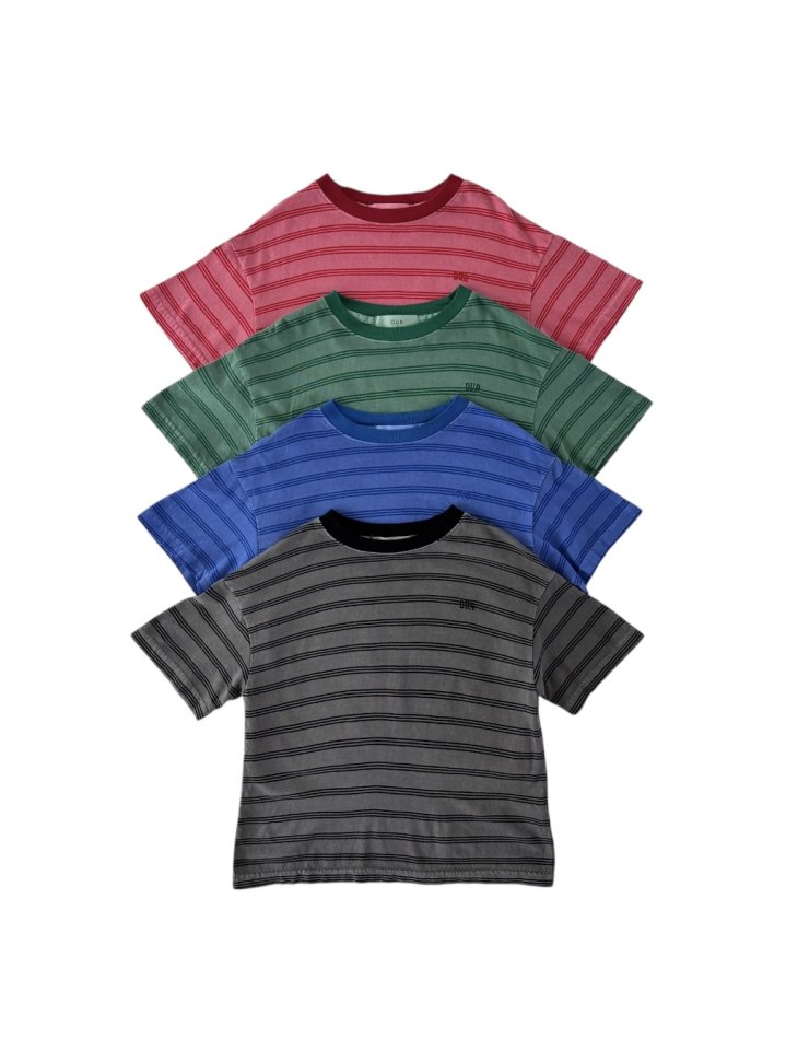 Our - Korean Children Fashion - #discoveringself - Wave Dyed Stripe Tee