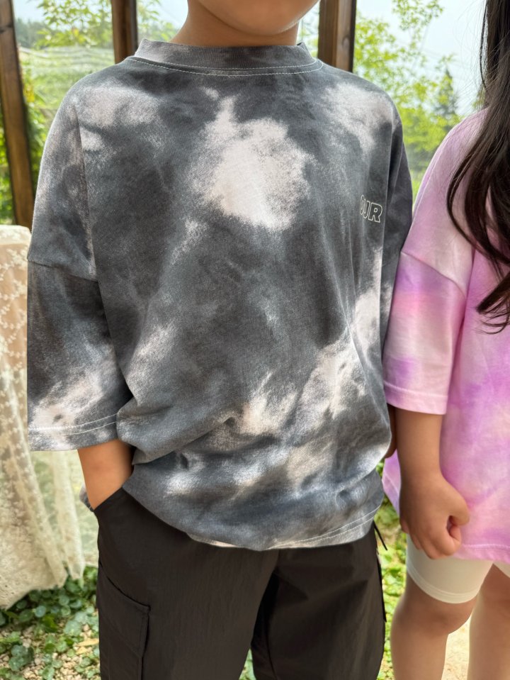 Our - Korean Children Fashion - #kidsshorts - Tie-Dye Logo Tee - 5