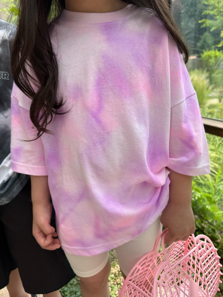 Our - Korean Children Fashion - #kidsstore - Tie-Dye Logo Tee - 6