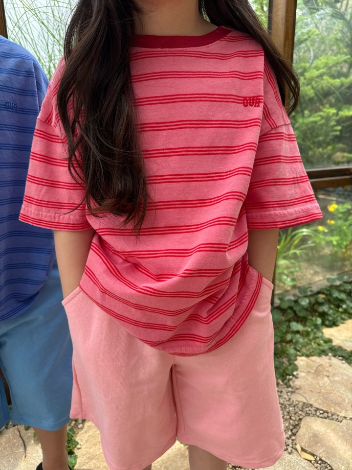 Our - Korean Children Fashion - #kidzfashiontrend - Wave Dyed Stripe Tee - 5