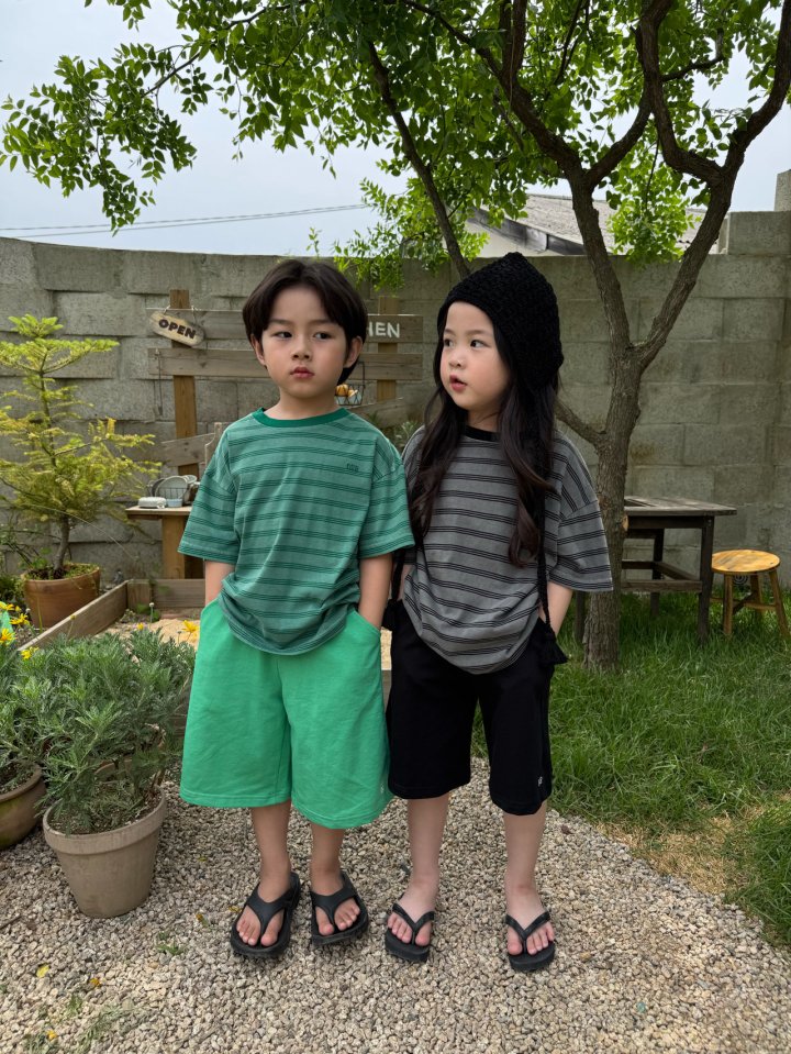 Our - Korean Children Fashion - #minifashionista - Wave Dyed Stripe Tee - 9