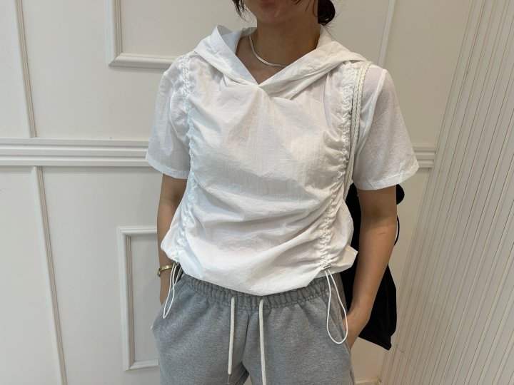 Pearls room - Korean Women Fashion - #momslook - String Hoodie - 2