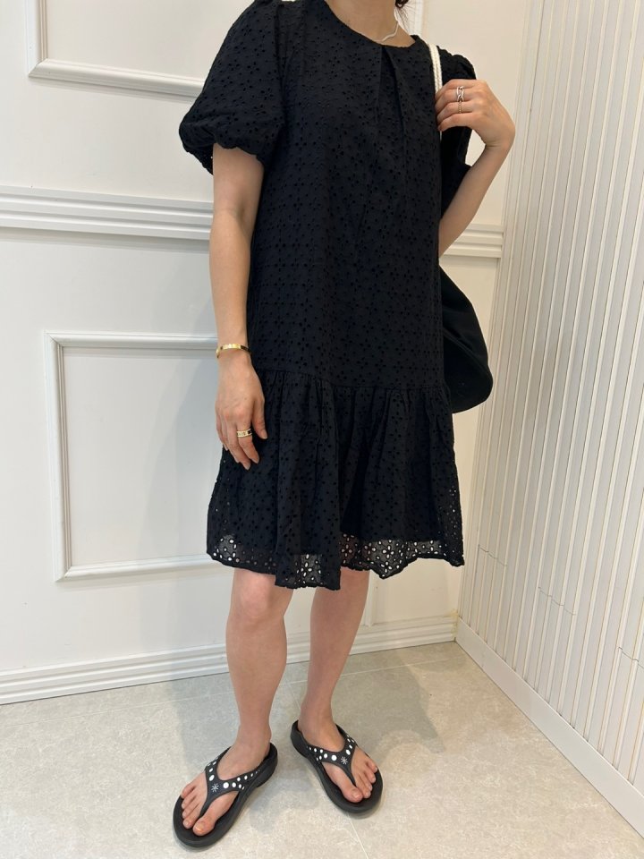 Pearls room - Korean Women Fashion - #momslook - Punching One-piece - 10