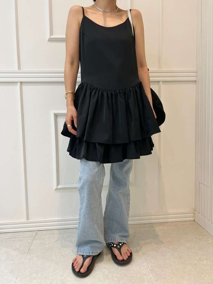 Pearls room - Korean Women Fashion - #momslook - Layered Tiered One-piece