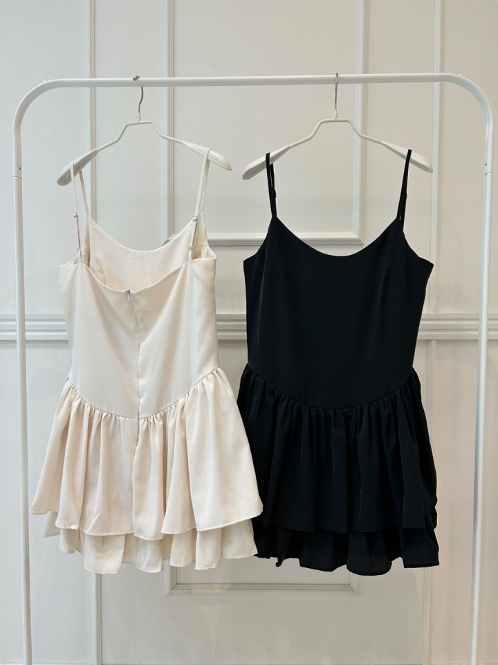 Pearls room - Korean Women Fashion - #momslook - Layered Tiered One-piece - 12