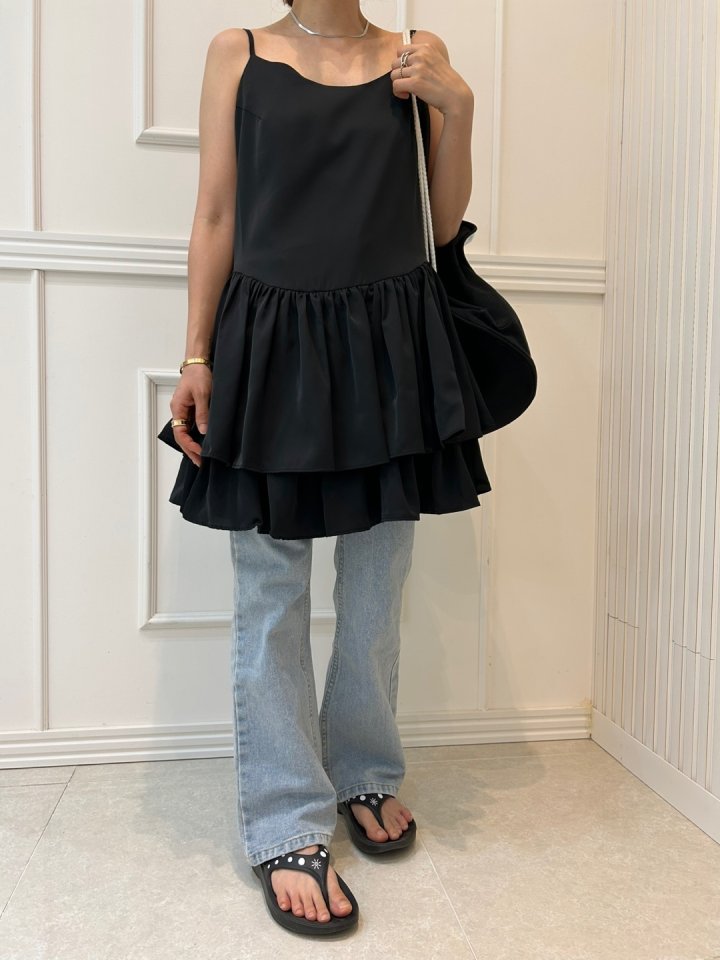 Pearls room - Korean Women Fashion - #momslook - Layered Tiered One-piece - 2
