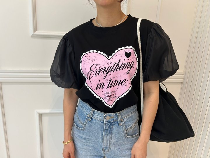 Pearls room - Korean Women Fashion - #momslook - Time Tee