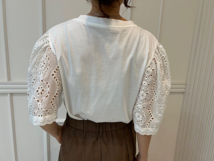 Pearls room - Korean Women Fashion - #momslook - Cheer Up Tee - 11