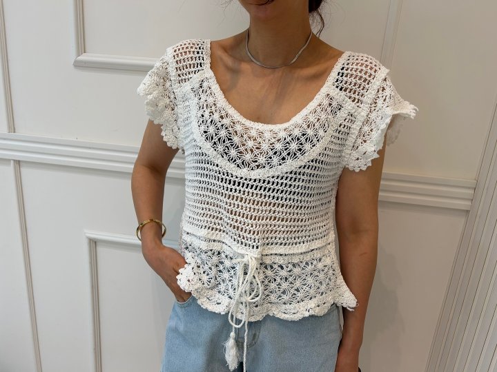 Pearls room - Korean Women Fashion - #momslook - Lovely Crochet Knit - 8