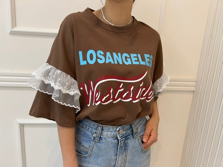 Pearls room - Korean Women Fashion - #womensfashion - Los Angeles Tee - 4