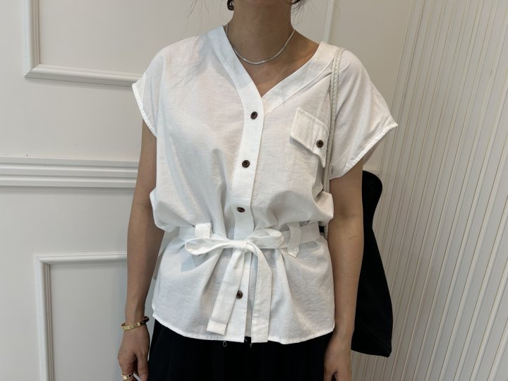 Pearls room - Korean Women Fashion - #momslook - Scarf Blouse - 6