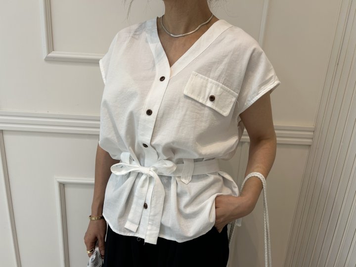 Pearls room - Korean Women Fashion - #momslook - Scarf Blouse - 8