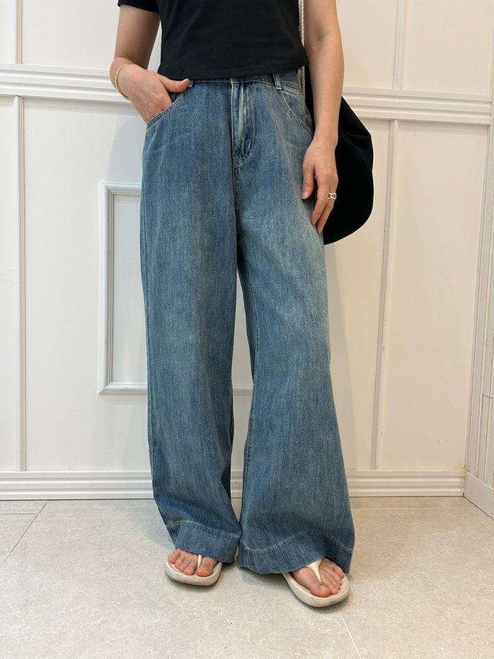 Pearls room - Korean Women Fashion - #romanticstyle - Two-Button Denim Sleeveless - 2