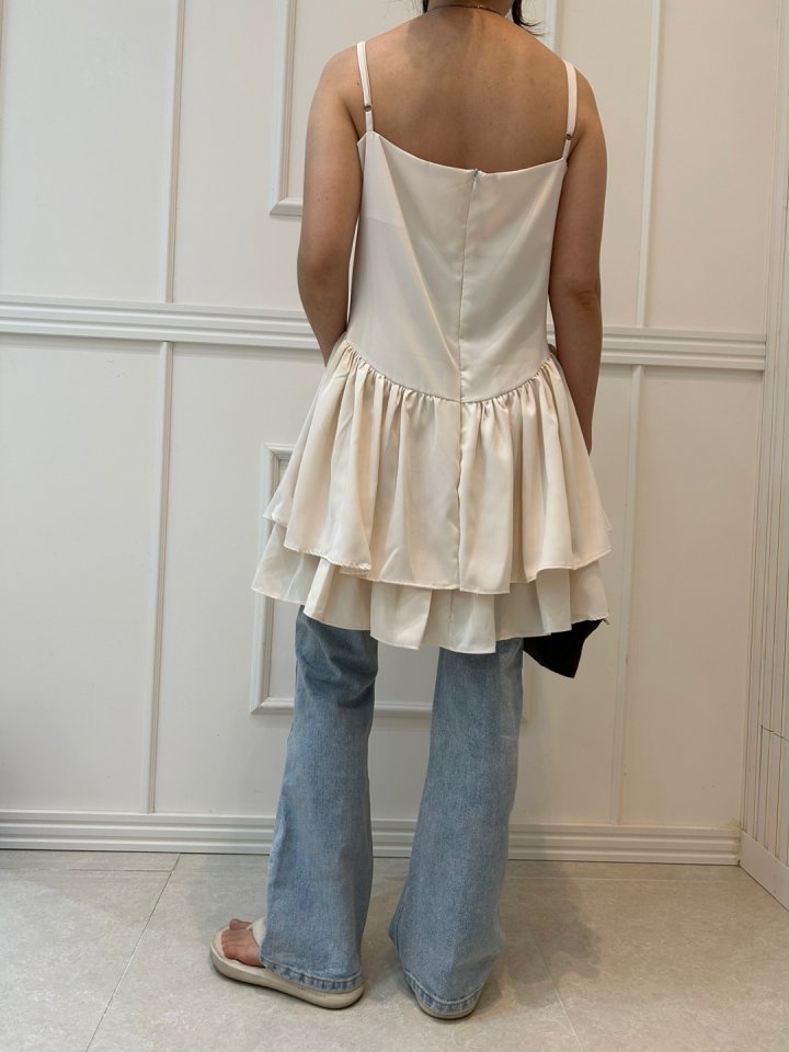 Pearls room - Korean Women Fashion - #thatsdarling - Layered Tiered One-piece - 10