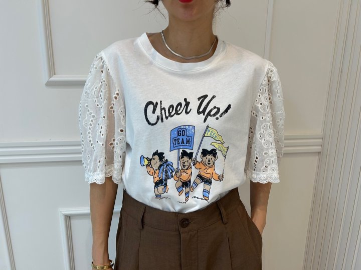 Pearls room - Korean Women Fashion - #thelittlethings - Cheer Up Tee - 8