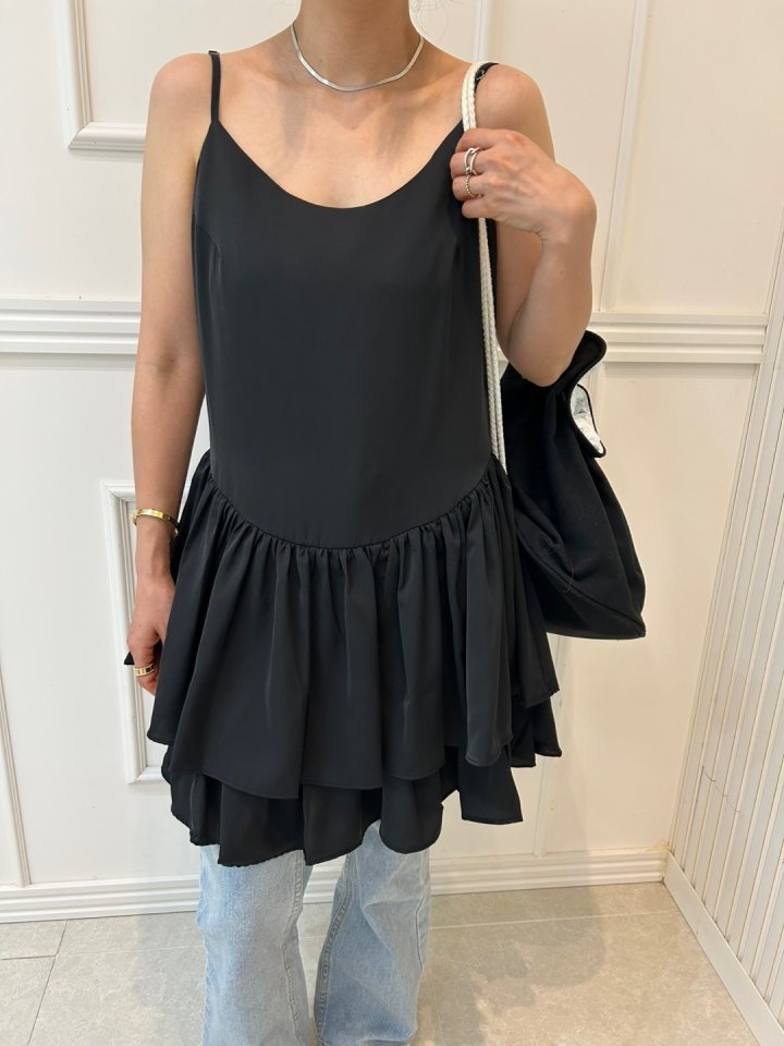 Pearls room - Korean Women Fashion - #womensfashion - Layered Tiered One-piece - 4