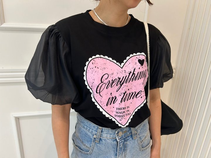 Pearls room - Korean Women Fashion - #vintageinspired - Time Tee - 4