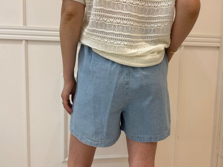 Pearls room - Korean Women Fashion - #womensfashion - Modern Denim Shorts - 12