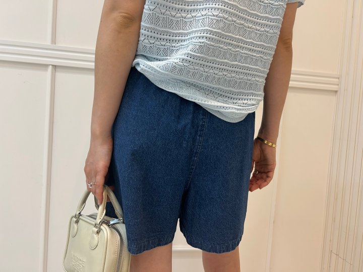 Pearls room - Korean Women Fashion - #womensfashion - Modern Denim Shorts - 6