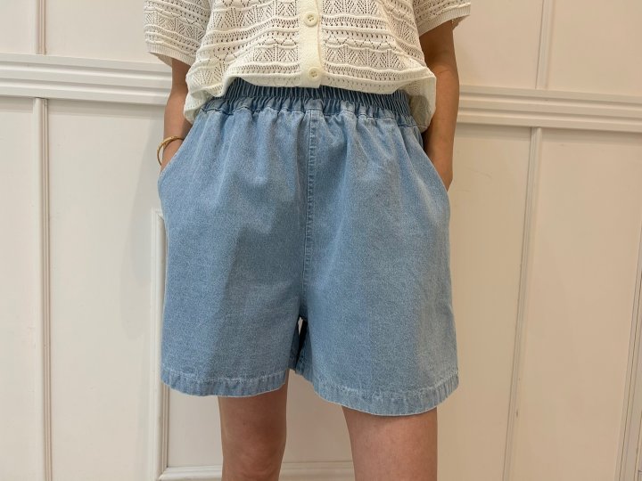 Pearls room - Korean Women Fashion - #womensfashion - Modern Denim Shorts - 8
