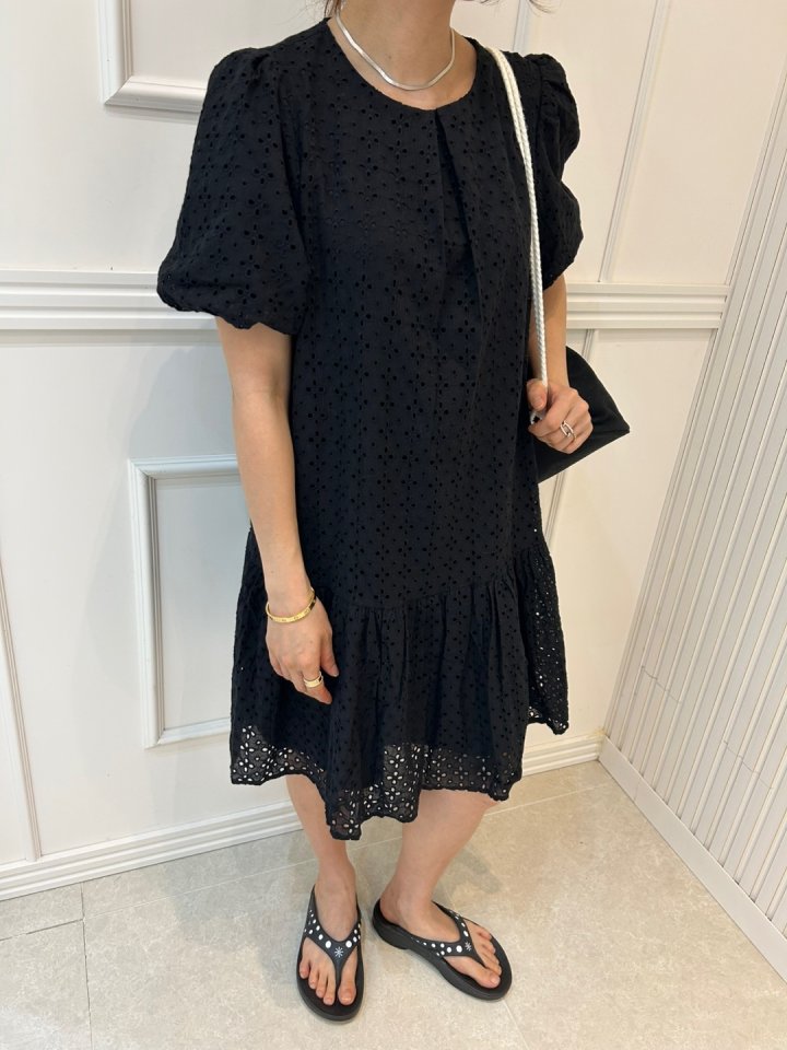 Pearls room - Korean Women Fashion - #womensfashion - Punching One-piece - 7