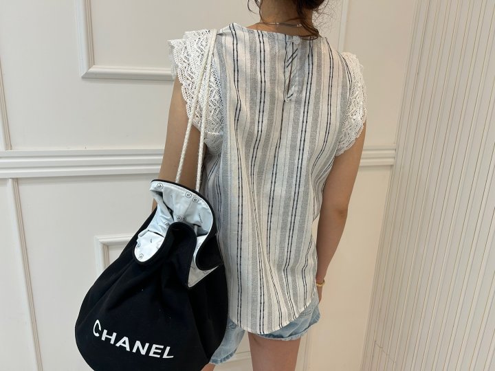 Pearls room - Korean Women Fashion - #womensfashion - Stripe Pintuck Blouse - 11