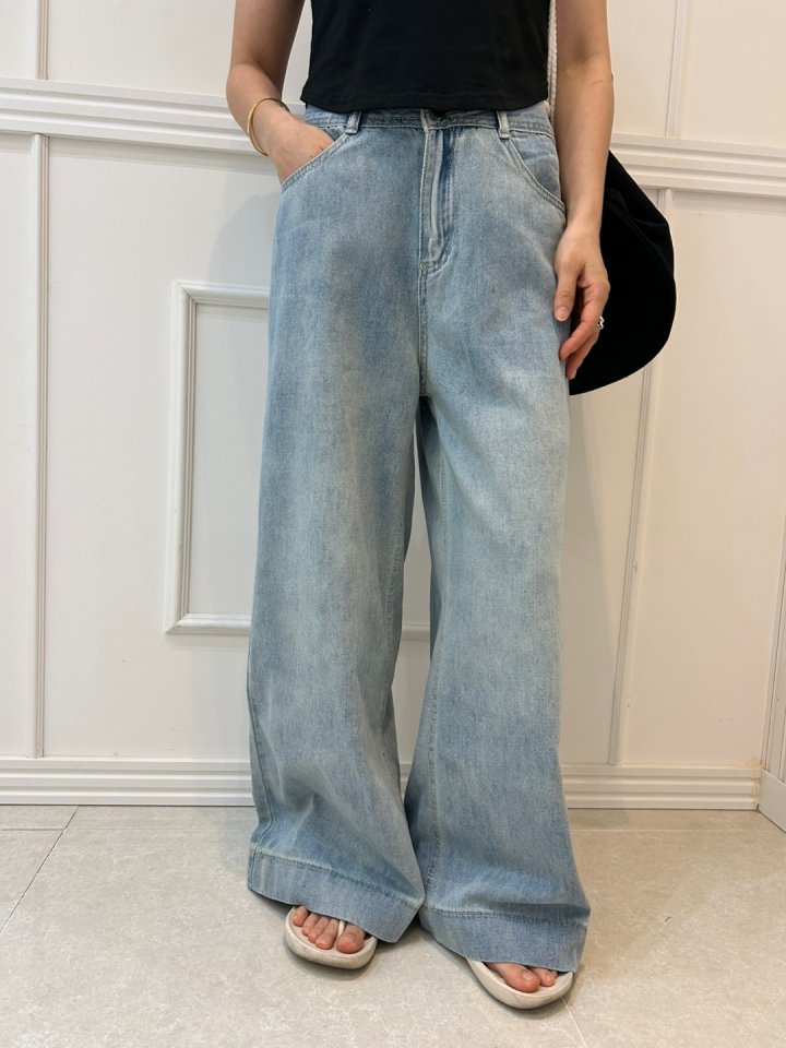 Pearls room - Korean Women Fashion - #womensfashion - Two-Button Denim Sleeveless - 7