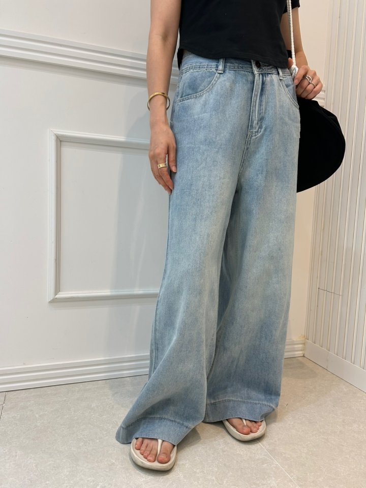 Pearls room - Korean Women Fashion - #womensfashion - Two-Button Denim Sleeveless - 9
