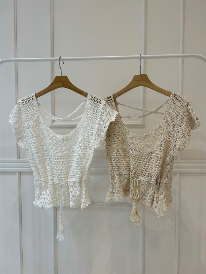 Pearls room - Korean Women Fashion - #womensfashion - Lovely Crochet Knit - 11