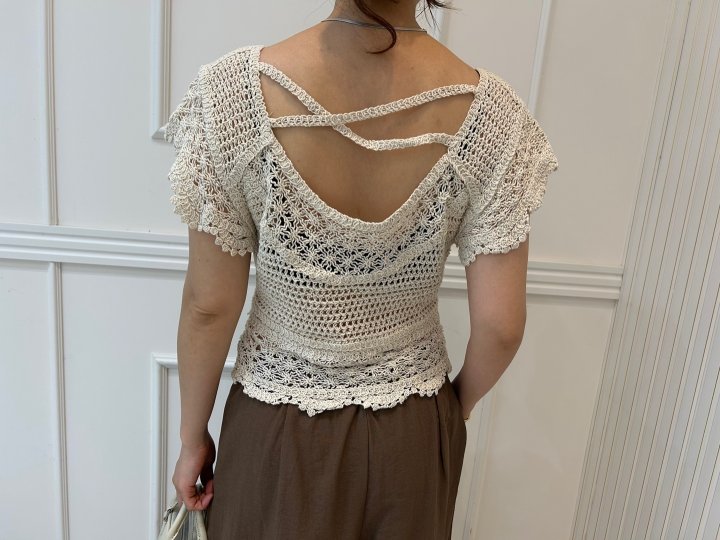 Pearls room - Korean Women Fashion - #womensfashion - Lovely Crochet Knit - 5