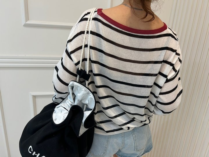 Pearls room - Korean Women Fashion - #womensfashion - Beach Stripe Knit - 10