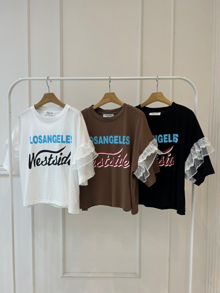 Pearls room - Korean Women Fashion - #womensfashion - Los Angeles Tee - 11