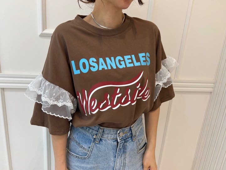 Pearls room - Korean Women Fashion - #womensfashion - Los Angeles Tee - 3