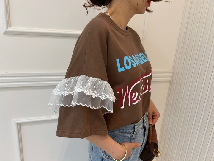 Pearls room - Korean Women Fashion - #womensfashion - Los Angeles Tee - 5