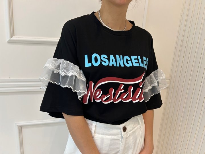 Pearls room - Korean Women Fashion - #womensfashion - Los Angeles Tee - 9