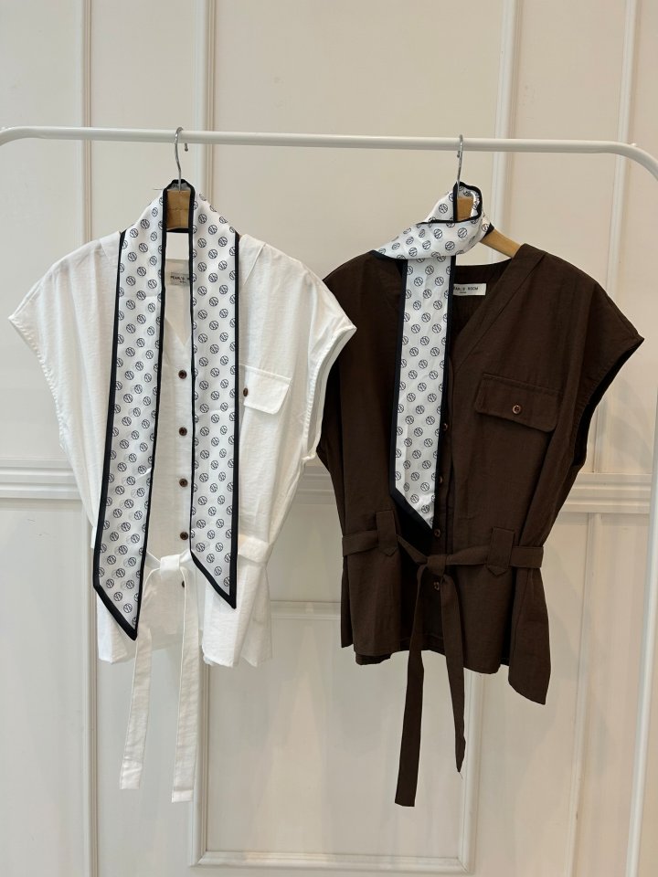 Pearls room - Korean Women Fashion - #womensfashion - Scarf Blouse - 11