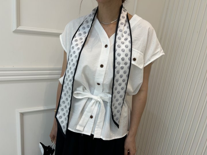Pearls room - Korean Women Fashion - #womensfashion - Scarf Blouse - 9