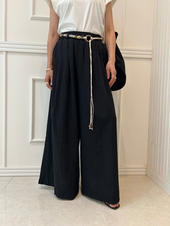 Pearls room - Korean Women Fashion - #womensfashion - Palm Belt Wide Pants - 10
