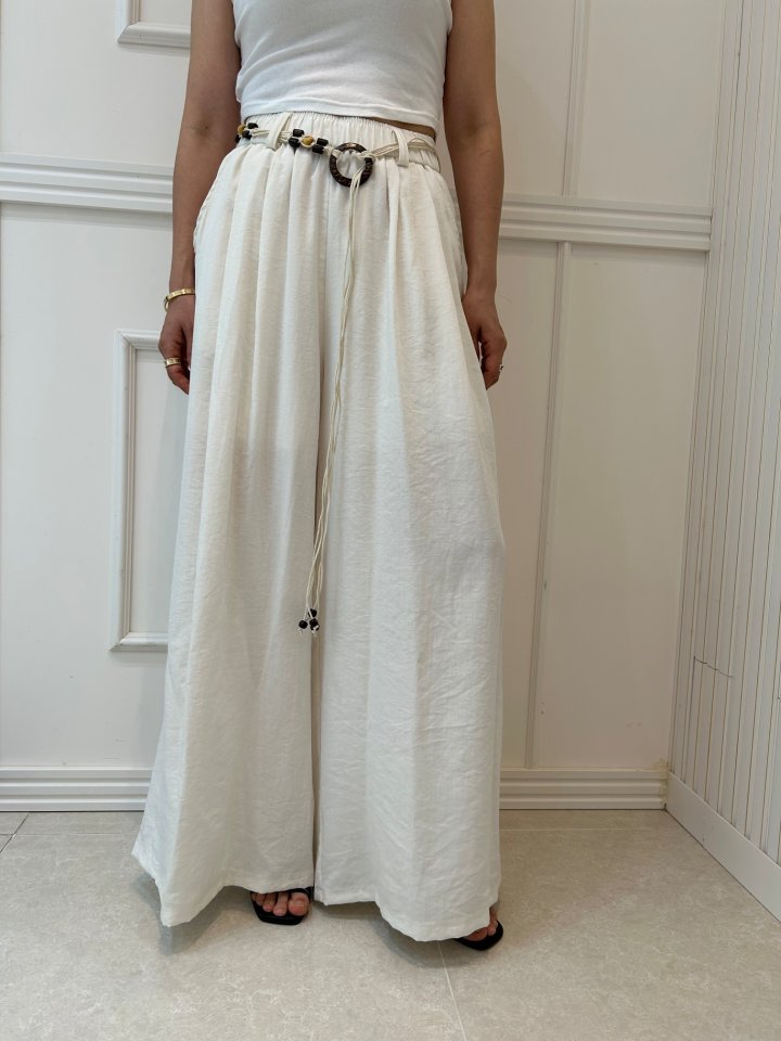 Pearls room - Korean Women Fashion - #womensfashion - Palm Belt Wide Pants - 2