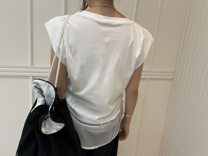 Pearls room - Korean Women Fashion - #womensfashion - Sheer Lettering Tee - 10