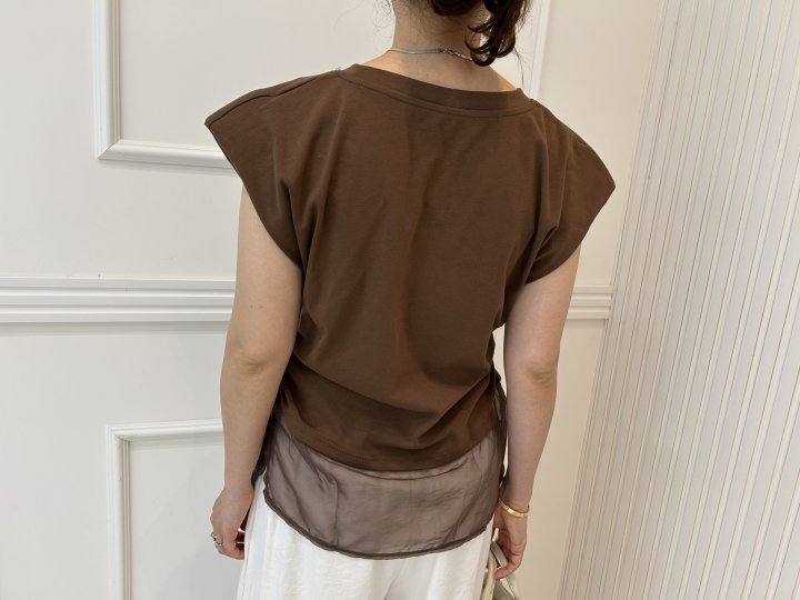 Pearls room - Korean Women Fashion - #womensfashion - Sheer Lettering Tee - 6