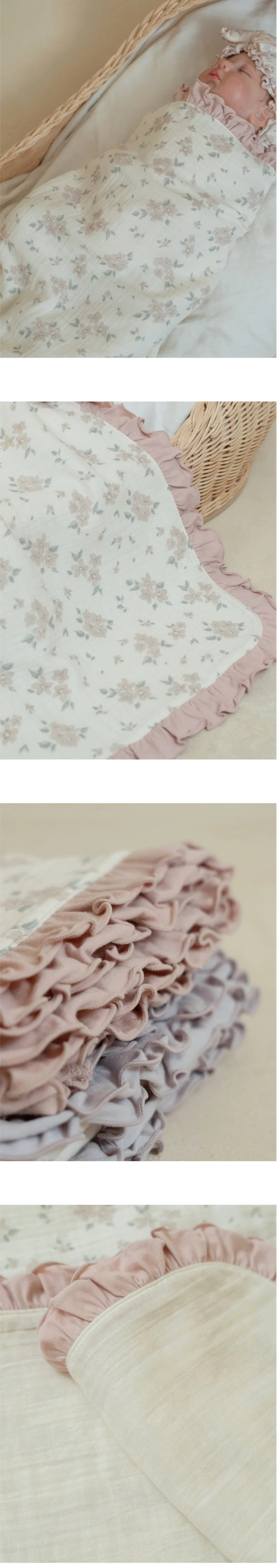 Peekaboo - Korean Baby Fashion - #babyboutique - Blooming Frill Blanket - 4