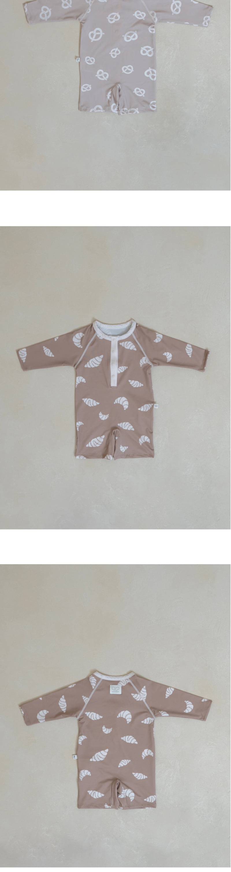 Peekaboo - Korean Baby Fashion - #onlinebabyboutique - Bread Bodysuit (Swimwear) - 3