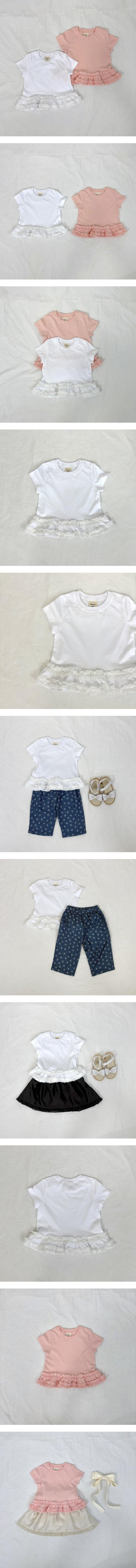 Pom - Korean Children Fashion - #magicofchildhood - Two-Frill Tee