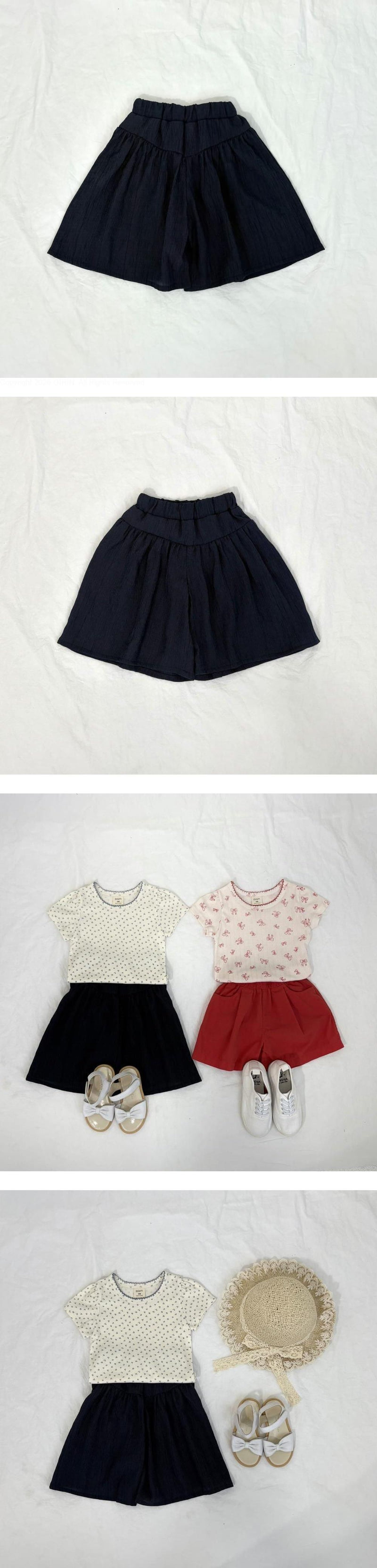 Pom - Korean Children Fashion - #stylishchildhood - Pleated Skirt Shorts