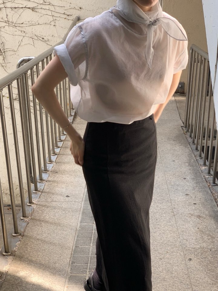 Pomelo - Korean Women Fashion - #momslook - Roetie Tie Blouse - 11