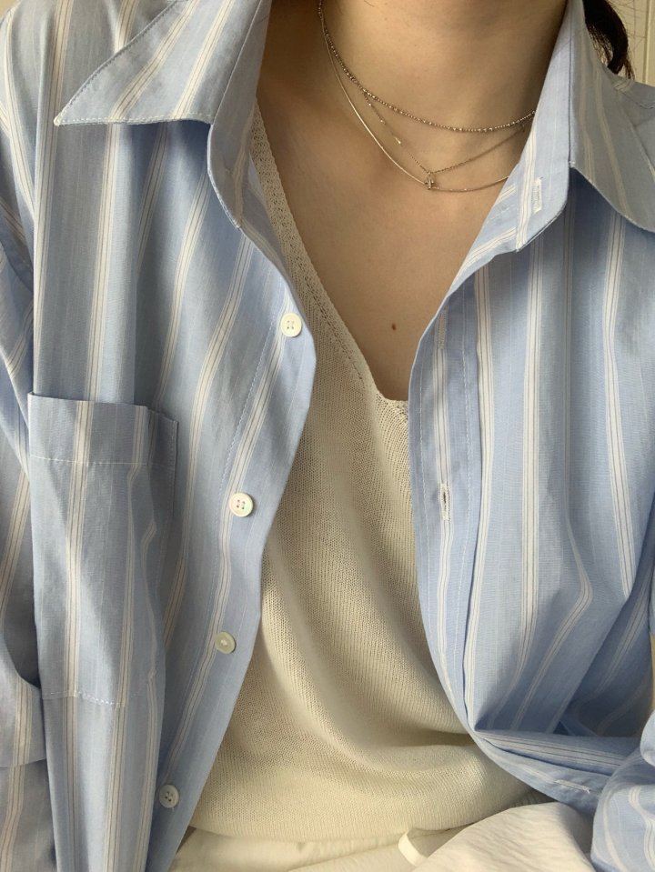 Pomelo - Korean Women Fashion - #momslook - Scone Boxy Shirt - 5